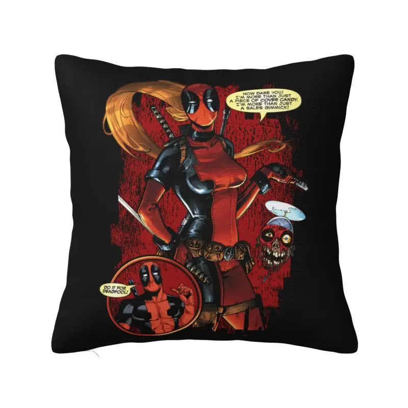 Custom Deadpool Wolverine Cartoon Manga Cushion Cover Soft Cute Pillows