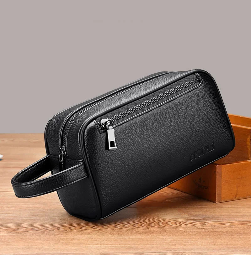 High Quality Genuine Leather Men Clutch Bags Fashion Business Clutches Card Pack Phone Coin Purses Travel Anti-theft Wallet Male