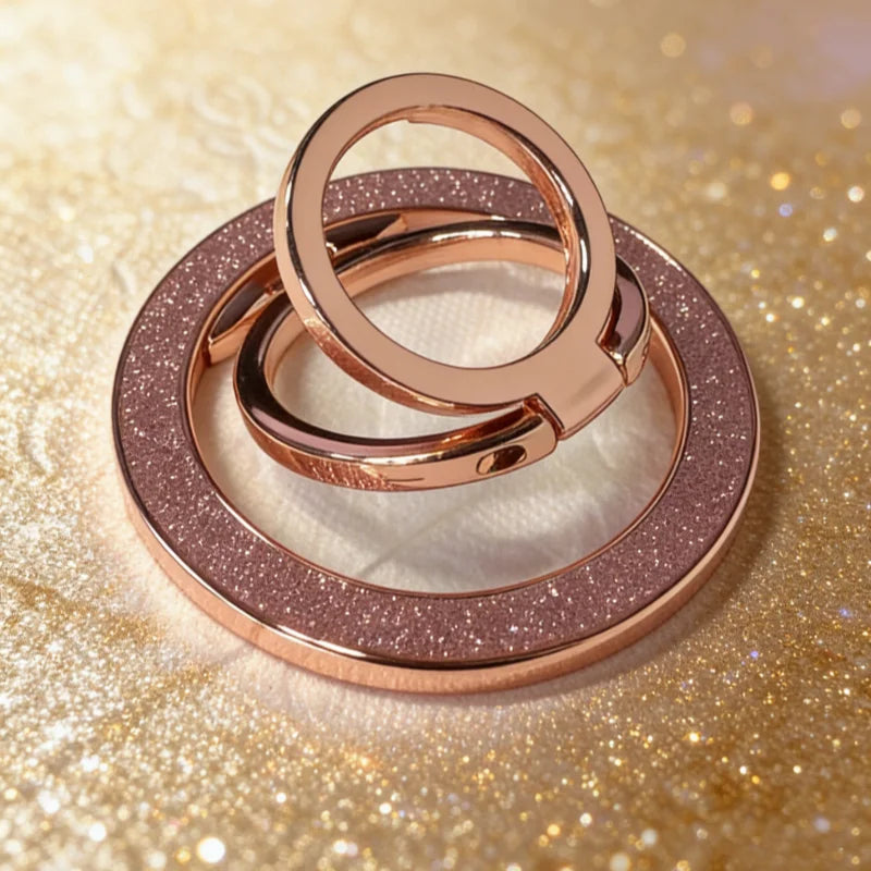 Luxurious and dazzling Mobile Phone Strong Magnetic Holder for Double-sided Magnet Stand Portable Folding Ring Bracket