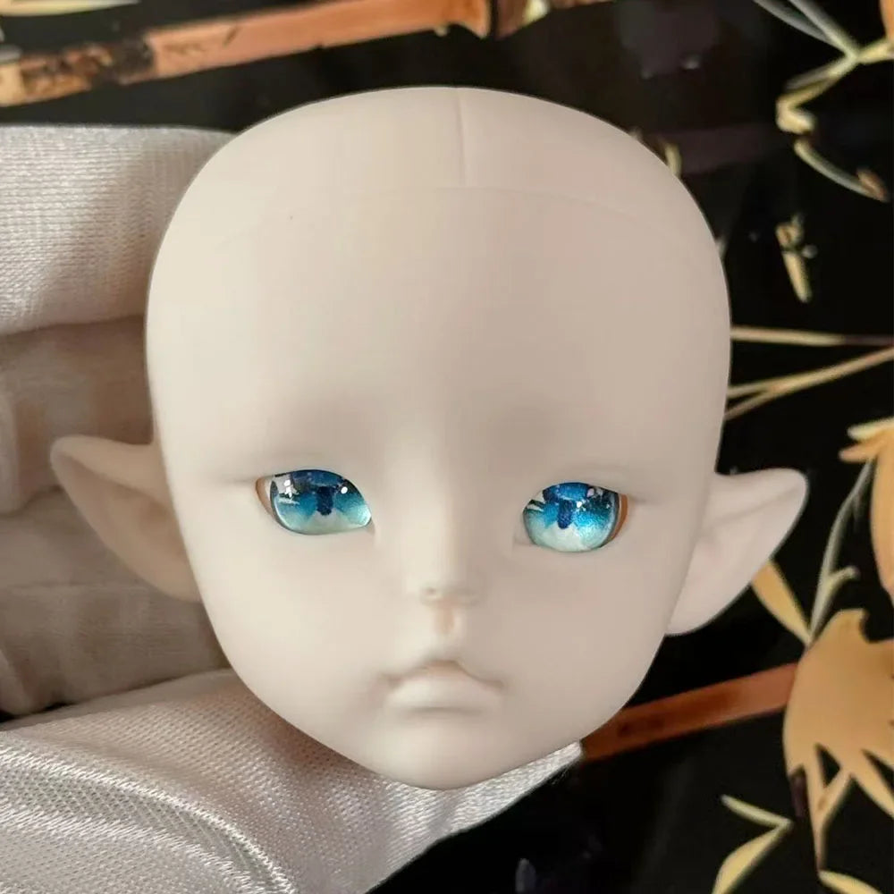Cute 1/6 BJD Doll Head Handmade Elf Makeup Dolls White Eyelash 30cm Doll Kids Toy Gift Dolls for Girls