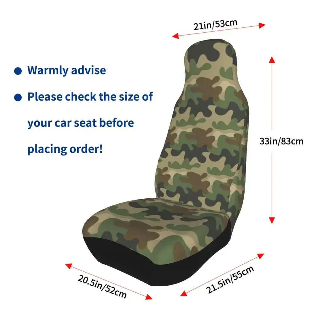 Urban Style Camouflage Universal Car Seat Cover Off-Road For SUV Multicam Front Rear Flocking Cloth Cushion Fabric Hunting