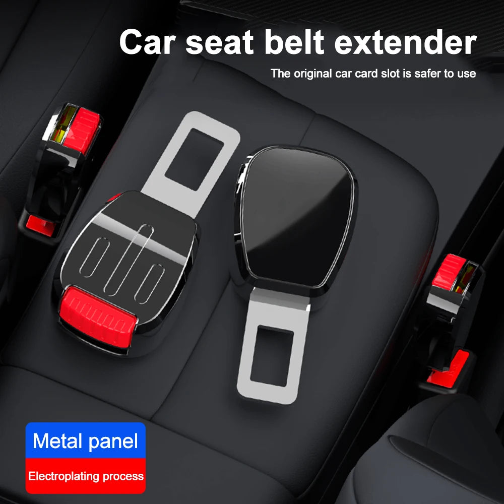 1/2PCS Car Seat Belt Clip Extender Auto Safety Belt Extension Thick Insert Socket Extender Safety Buckle Seat belt buckle plug