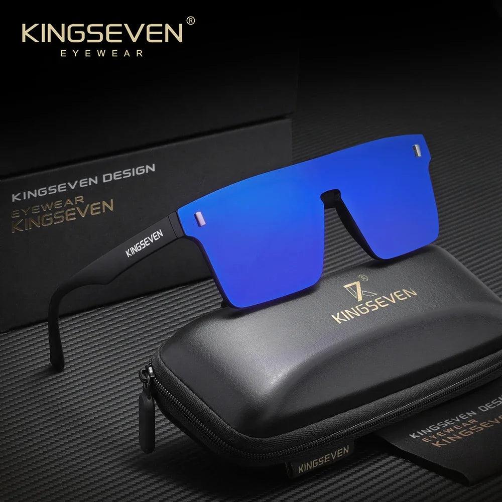 KINGSEVEN Polarized Rimless Frame Men Women Sunglasses Fashion Anti-UV400 Eyewear Travel Summer Glasses