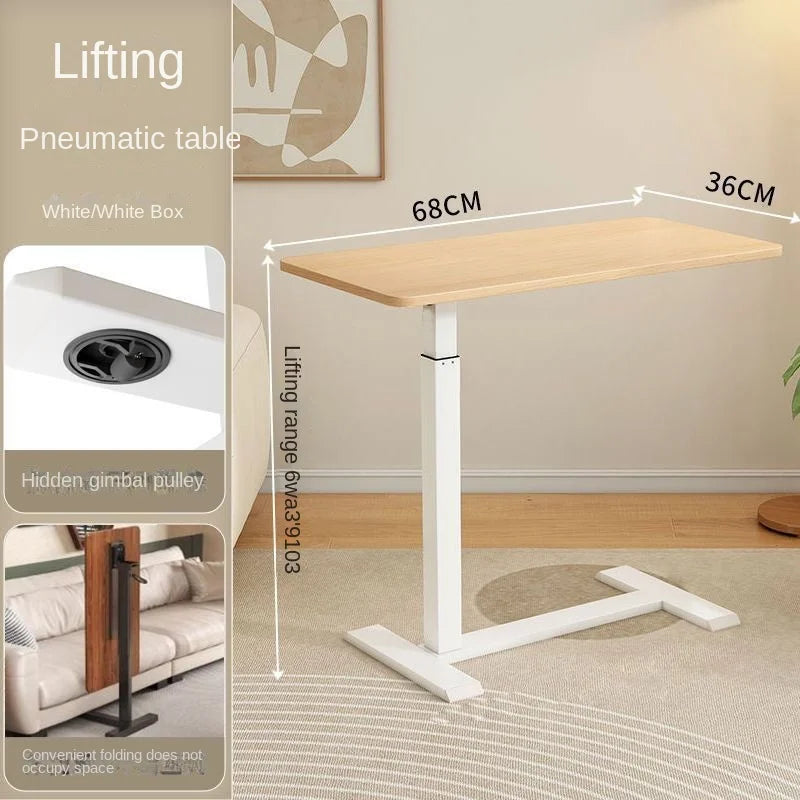 Folding bedside table pneumatic lift table mobile study table computer table office desk lazy dining table