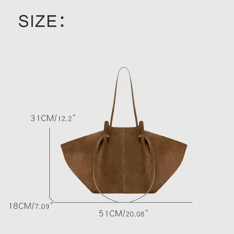 Luxury Large Capacity Women's Underarm Wing Bag, Female French Commuter Wings Handheld Shoulder Bag, Underarm Shopper Tote Bag