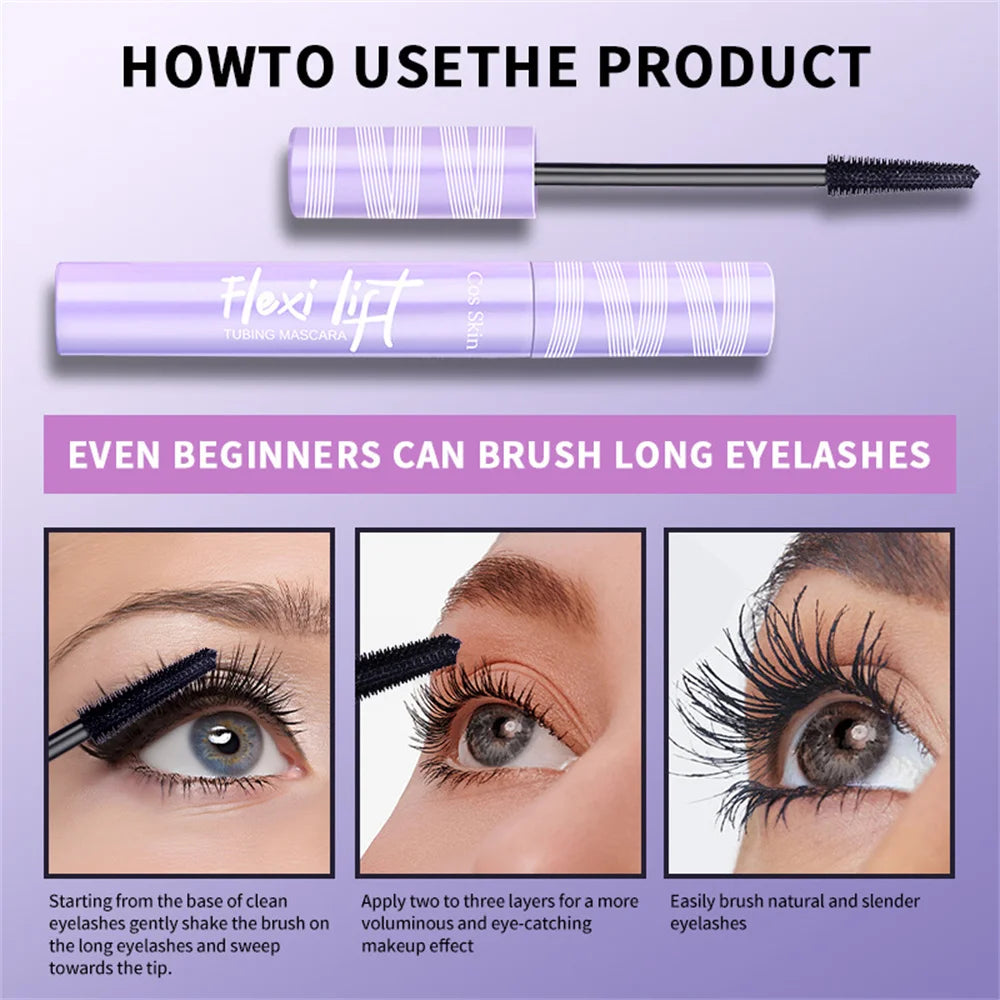 5D Waterproof Mascara Lengthening Eyelashes Long Lasting Sweatproof Mascara Black Silk Fibre Make Up Beauty Korean Cosmetics New