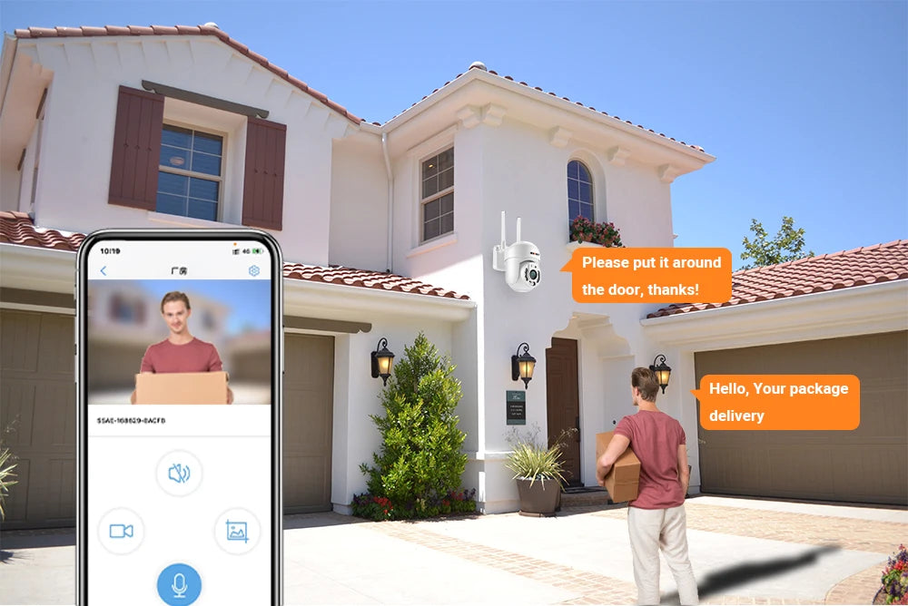 4MP PTZ WIFI IP Camera 1080P CCTV Surveillance Security Protection Wi Fi Outdoor 4X Digital Zoom Street CamHipro CamHi Camara