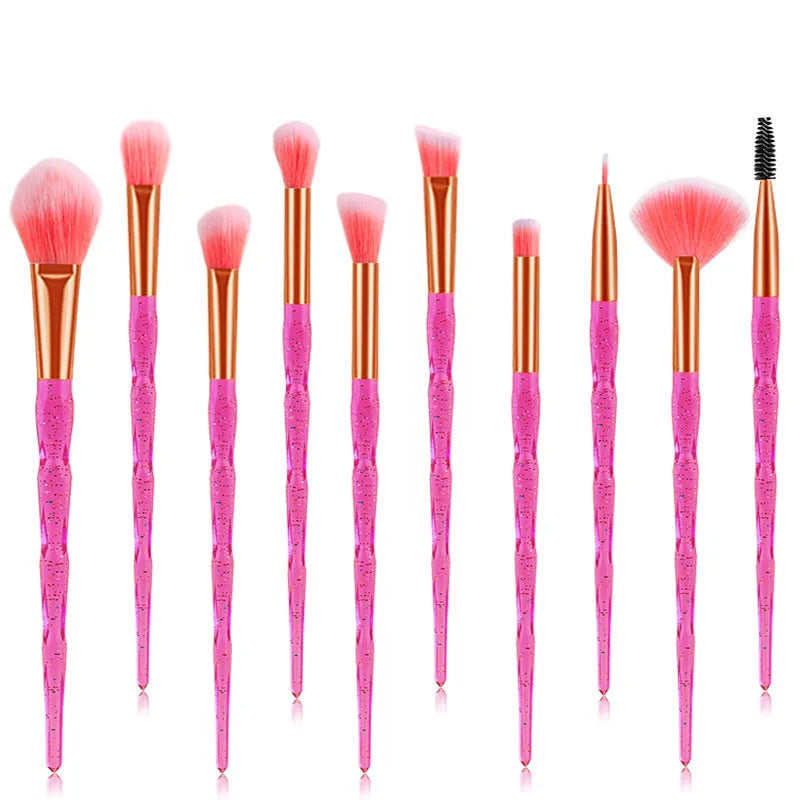 Diamond Makeup Brushes Set Beauty Make Up Brush Tool Cosmetic Powder Foundation Blending Eye Shadow Eyebrow Eyelash Brush