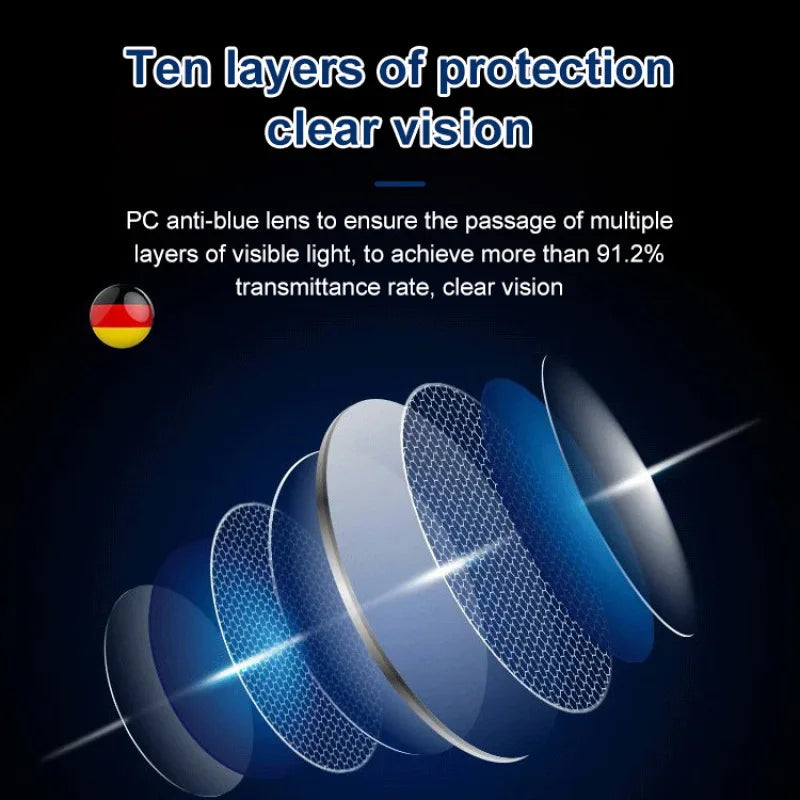 Automatic Zoom 100-700 Degree Reading Glasses Near And Far Anti-radiation Anti-blue Light Glasses