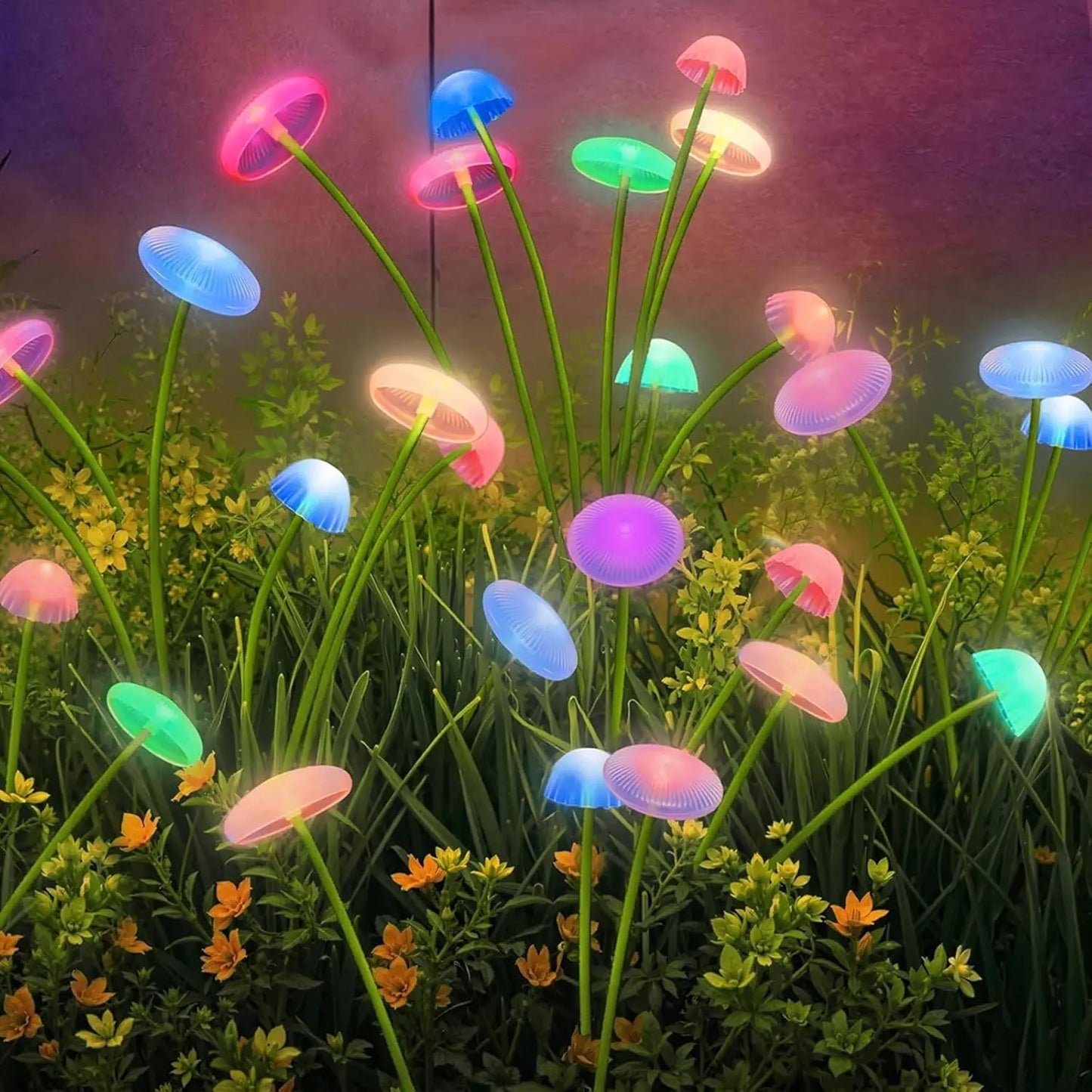 6-heads Solar LED Jellyfish Sway Lights Garden Decor Waterproof Outdoor Solar Pathway Light for Patio Balcony Yard Flowerbed