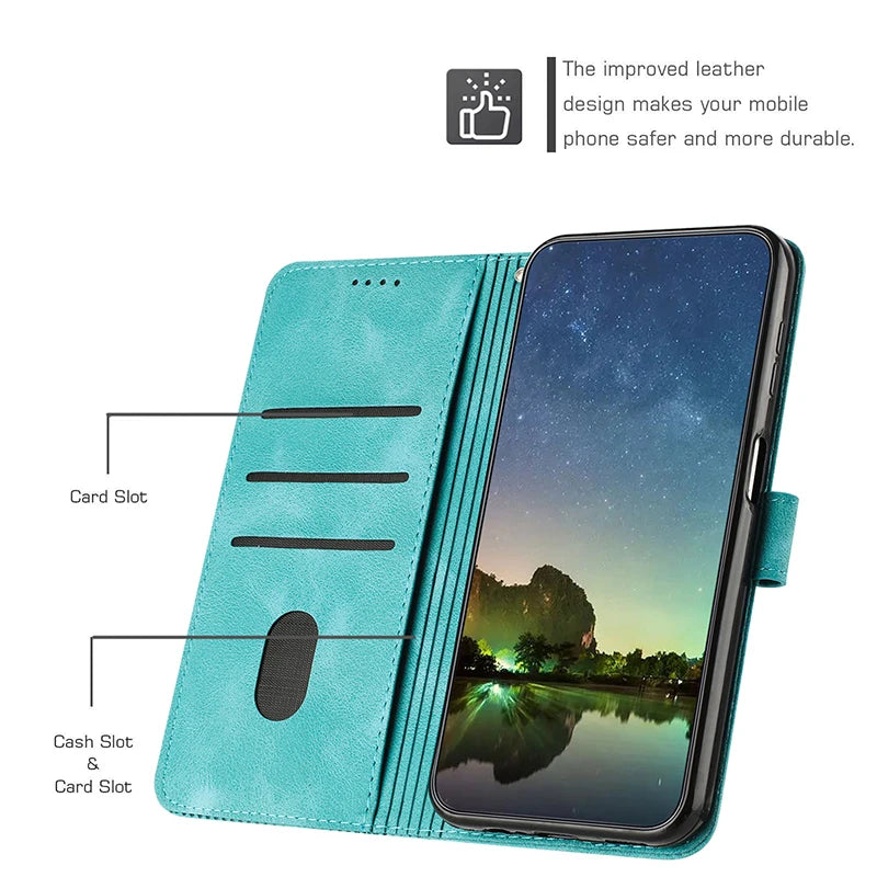 Stand Flip Wallet Case for Xiaomi Redmi 14C 13C 13R 12C 12 13 4G 5G 10 2022 11a 10C 10A 9C 9A 8A 7 8 6A Leather Protect Cover