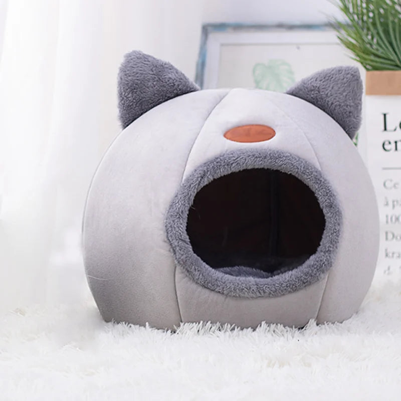 Warm Cat Bed Pet Nest Large Thickened Pet Bed Windproof and Coldproof Winter Cat Sofa Comfortable Warm Indoor Cat Supplies
