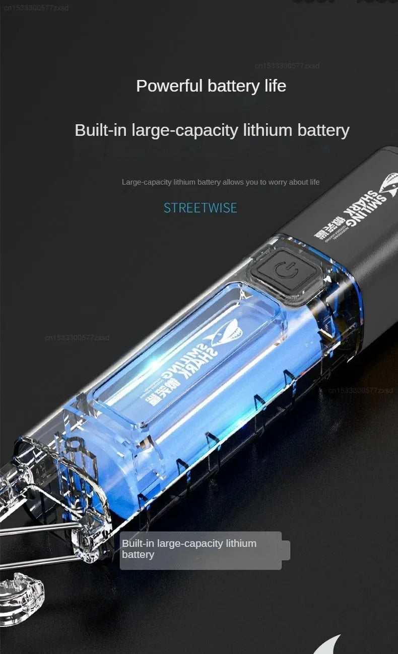 Xiaomi SMILING SHARK Outdoor Flashlight Portable Strong Lights Variable Focus with Home Camping Fishing Walking Lighting Lamp