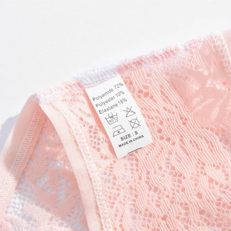 1Pc Sexy Floral Lace Underwire Bras Panties Sets Hollow Out See-Through Romantic Lingerie Underwear Sexy Women Panties S-XL