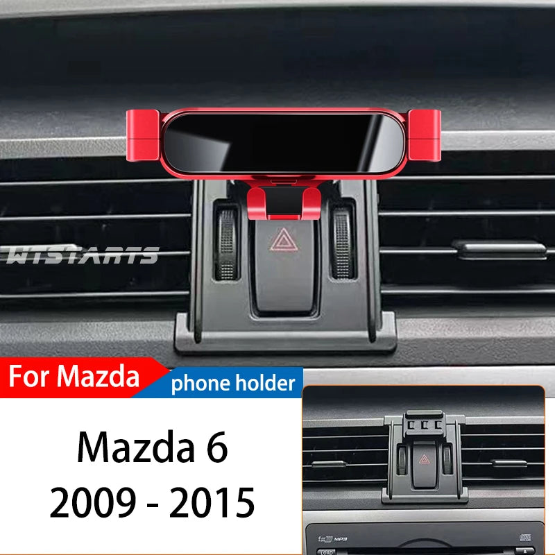 Car Phone Holder For Mazda 6 2004-2015 GPS Special Gravity Navigation Mobile Bracket 360 Degree Rotating Bracket Accessories