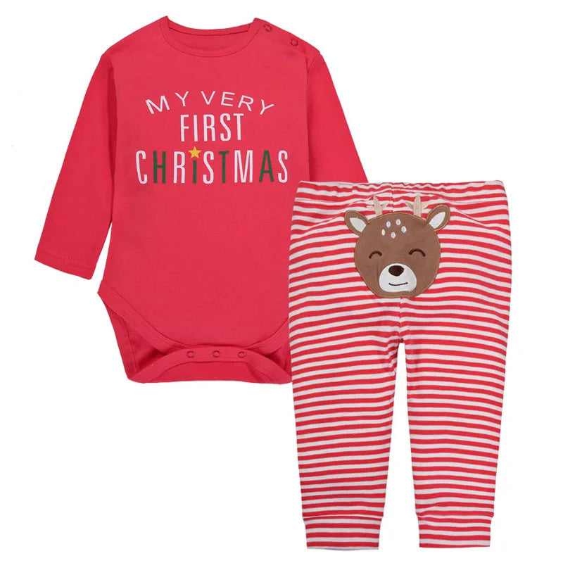 2pcs Per Set Baby Girls Boys Clothes Set Long Sleeve Rompers And Pants Clothing Sets Cartoon Cotton Infant Toddler Clothes