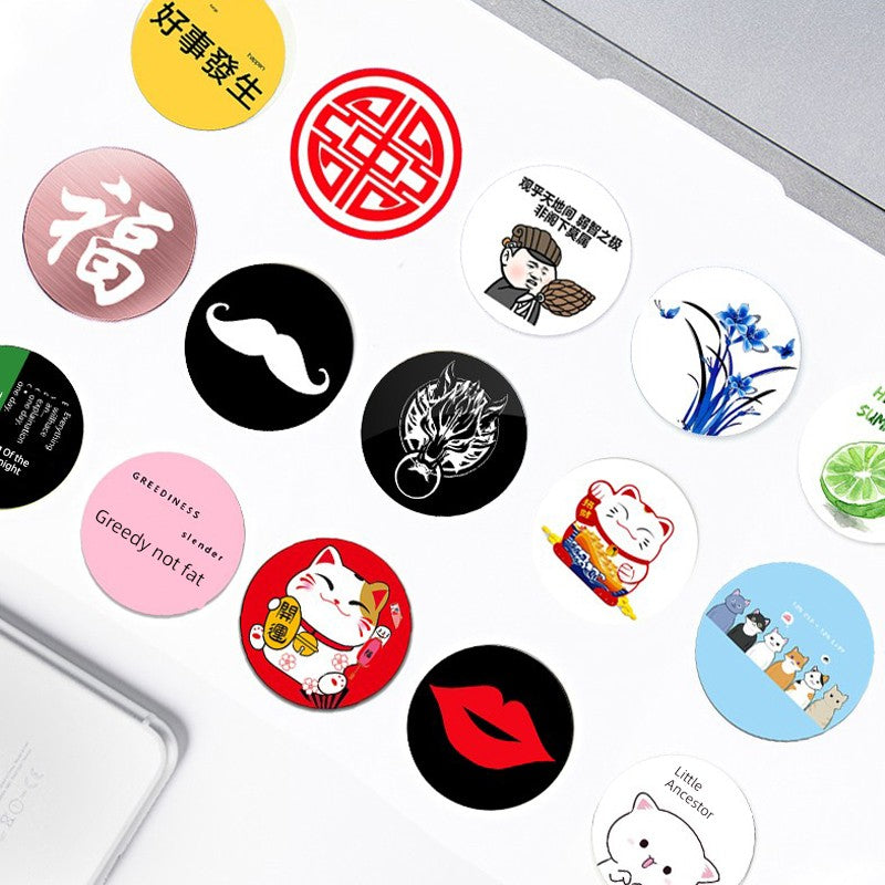 Magnet Disc Car Mobile Phone Bracket Neutral Patch Car Navigation Ultra-Thin Magnetic Block Magnetic Seat Cartoon Back Sticker