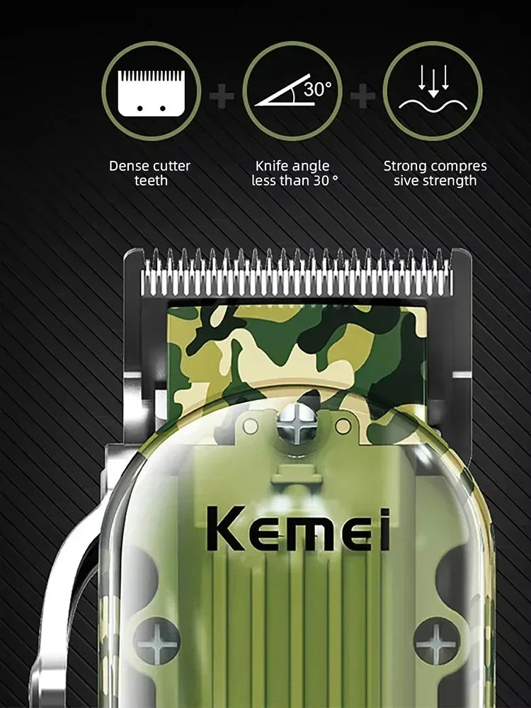 Kemei Hair Clippers Kit or Blade Rechargeable Electric Hair Trimmer Barber Professional Shaver for Men KM-1926 KM-1928 KM-TX7
