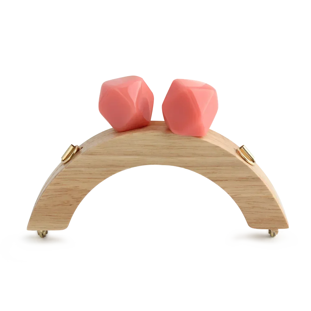 Nolvo World Wooden Bag Handle Closure Kiss Clasp Purse Screws Frame Replace Handbags Wallets Brackets DIY Sewing Accessories