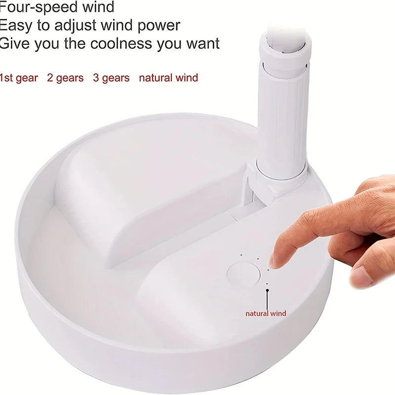 Retractable Fan USB Charging Telescopic Foldable Portable Mini Electric Fan Dormitory Outdoor Cooling Appliances Adjustable Fans