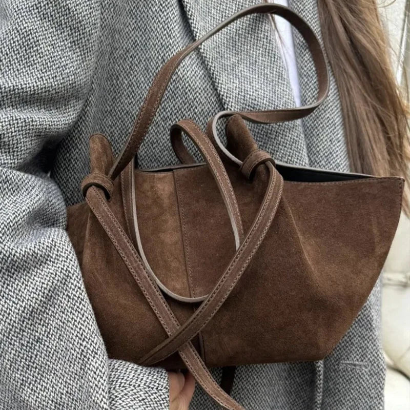 2026 New Fashion Tote Bag Women's Bag Autumn Winter Suede Leather Bag Large Capacity Shoulder Bag Luxury Underarm Bag