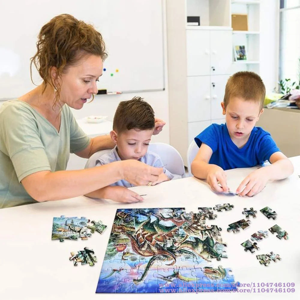 Pokemon Characters Puzzle Jigsaw Cartoon Diy Puzzle Toys 108/200/300/500/1000/1500Pcs Intelligence Educational Puzzles Boy Gifts