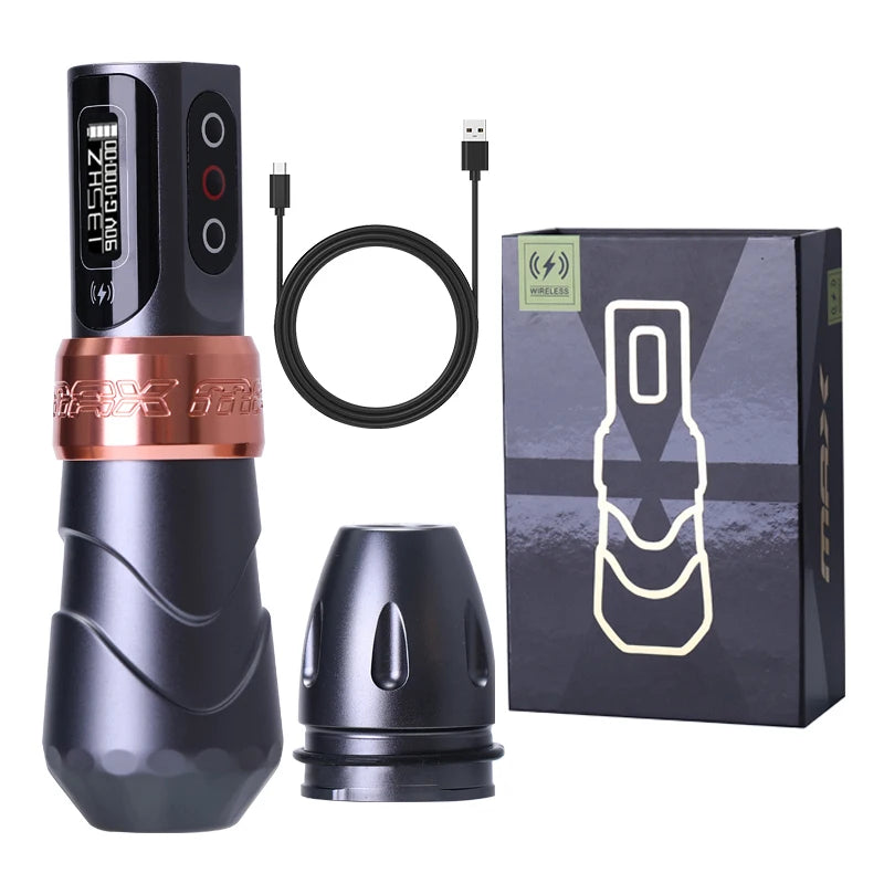 FLUCK MAX Tattoo Machine  Pen 2400mAh Battery 3.5mm/4.0mm Stroke Coreless Motor Lithium Battery Pen Machine For Tattoo Artists