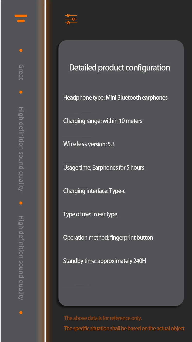 SK Mini 5.3 wireless bluetooth headset small earbuds sleep work sports invisible headphones HD HIFI bass sound quality earphones