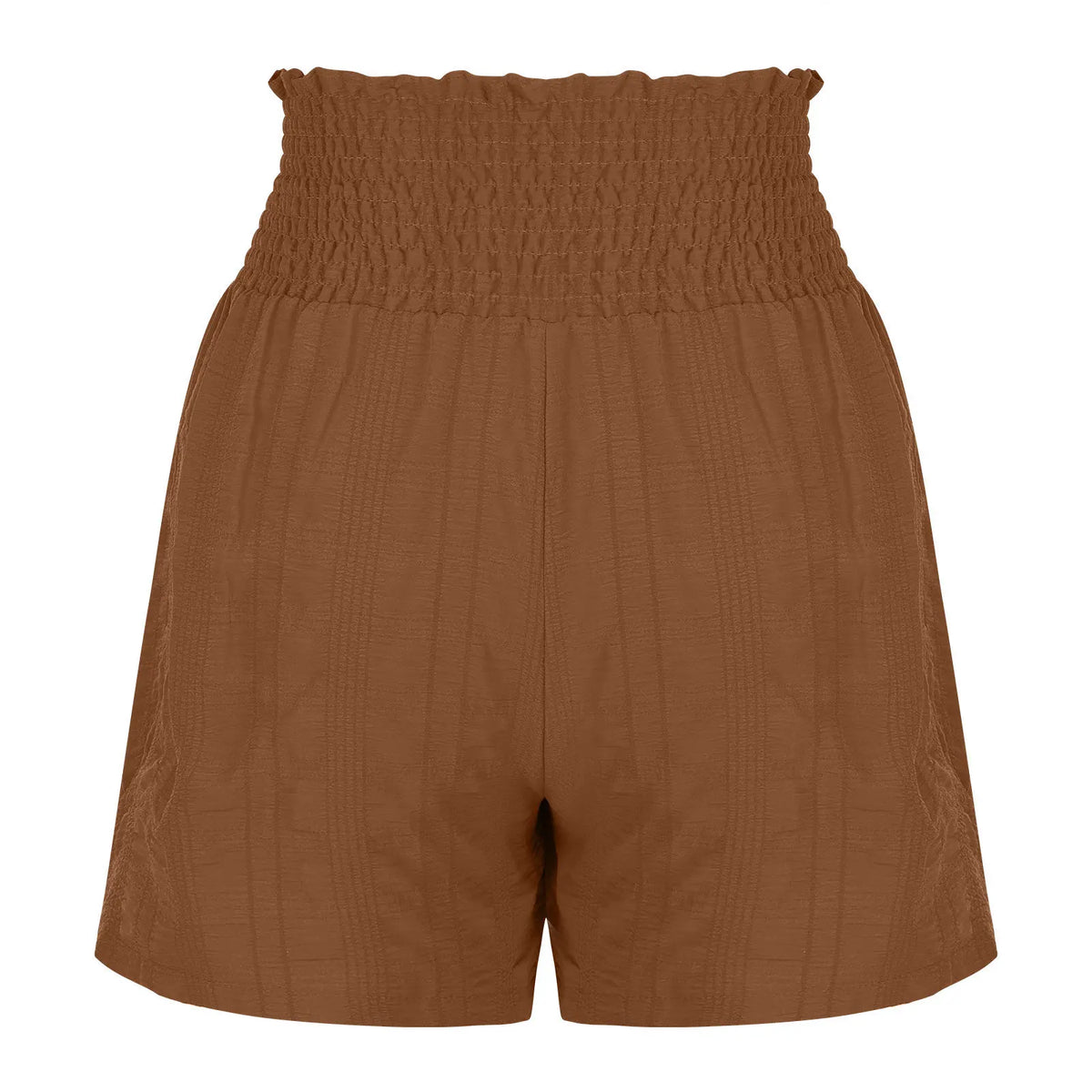 Women Casual High Waist Shorts Skirt Smocked Elastic Drawstring A-Line Flowy Short Skirt Pants Summer Solid Color Beach Skorts
