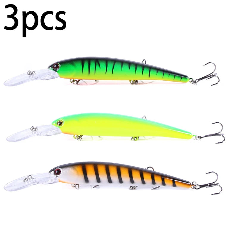 1pcs 16cm 20g Deep Diving Large Minnow Wobbler Lure Artificial Hard Bait Crankbait Bass Pike Perch Walleye Fishing Tackle