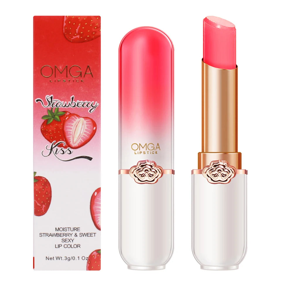 Moisturizing Lip Gloss Color Changing Lipstick Peach Lipstick Temperature Color Changing Waterproof Makeup Lipstick Cosmetics