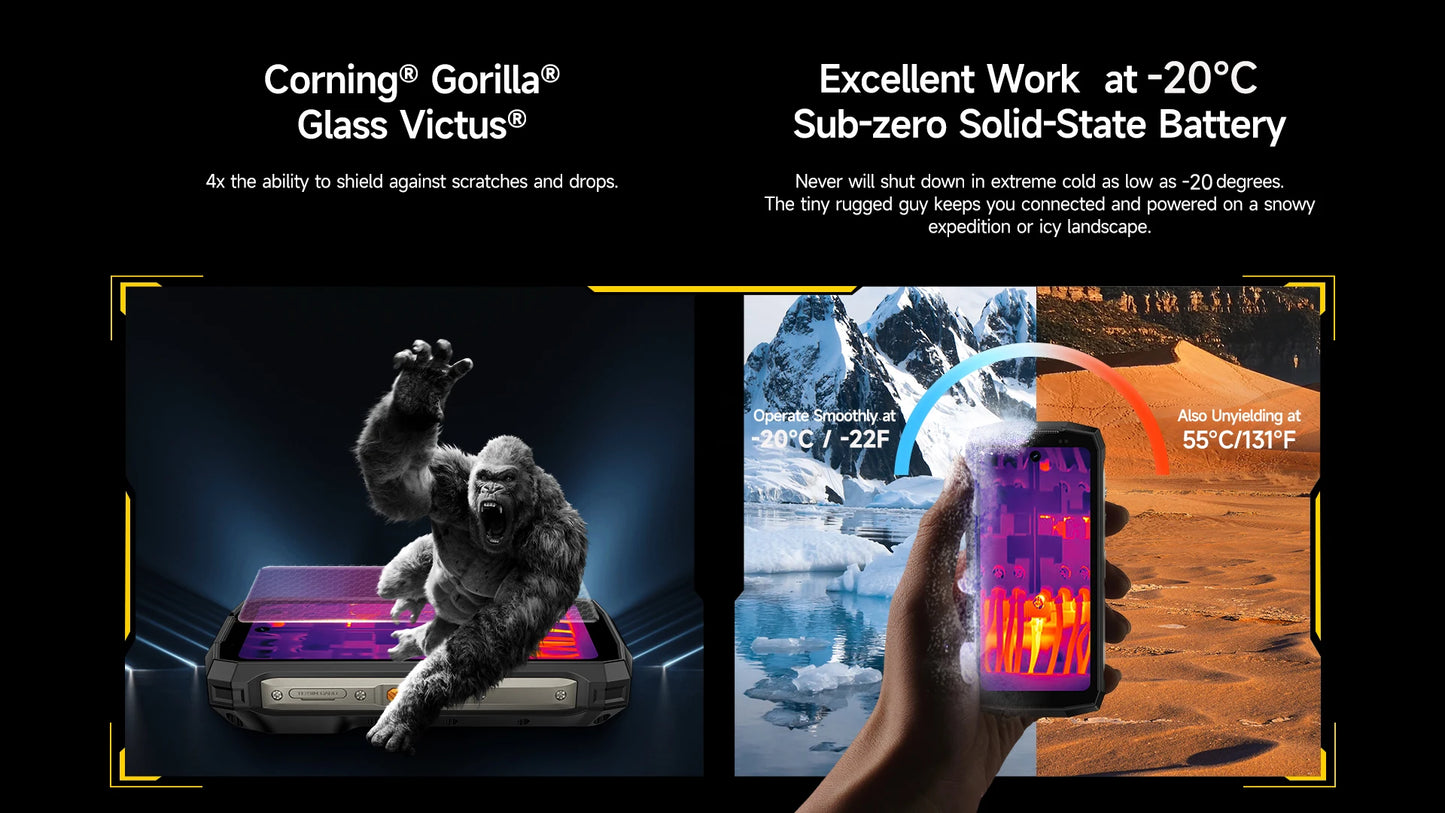 Ulefone 4.7" Rugged Phone Armor Mini 20 Pro 5G Android 14 16+256GB Smartphone LED Light 64MP Night Camera Mobile phone