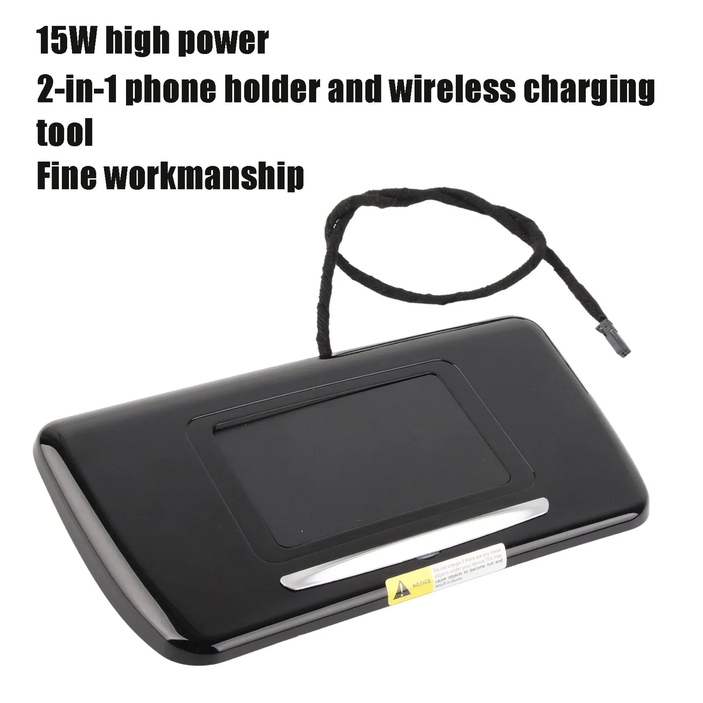 15W Wireless Car Charger 2‑in‑1 Phone Holder Replacement for 5 Series F10 / F11 / F18 2011‑2017