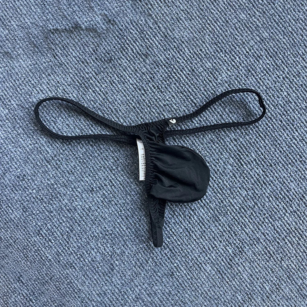 Sexy Men's Thongs T-Back G-strings Elastic Low Waist U-convex Pouch Briefs Tangas Underwear Comfortable Man Panties