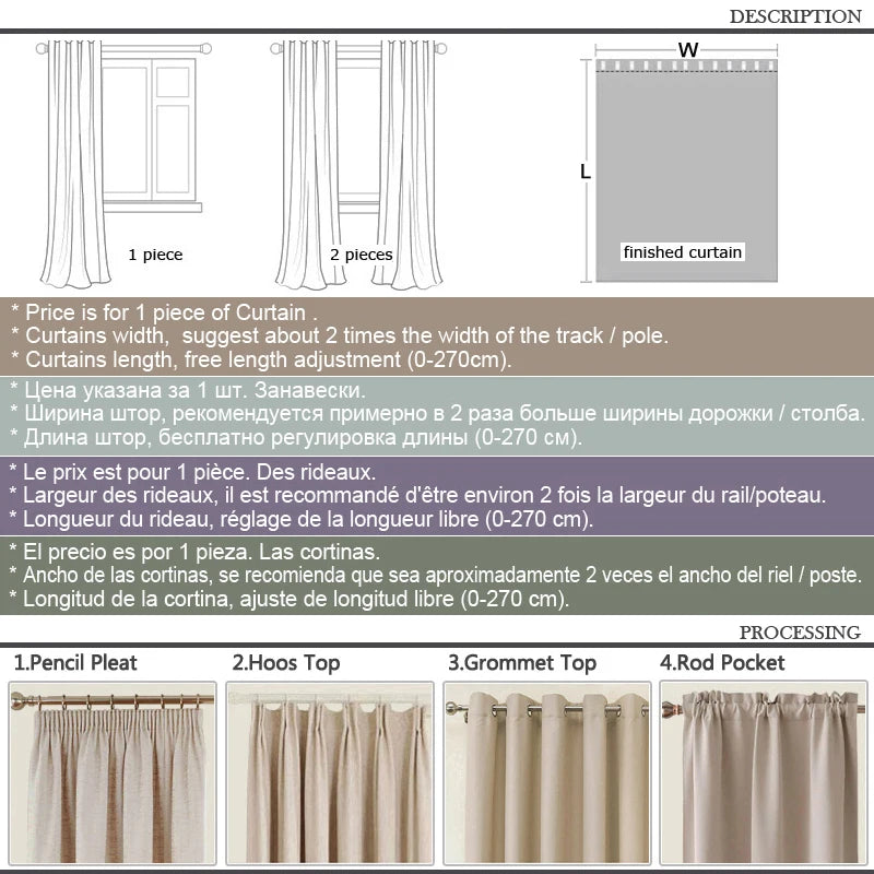 Custom Size Striped Jacquard Linen Sheer Curtains for Living Room Bedroom Japan Style Tulle Curtains Simple Design Blinds