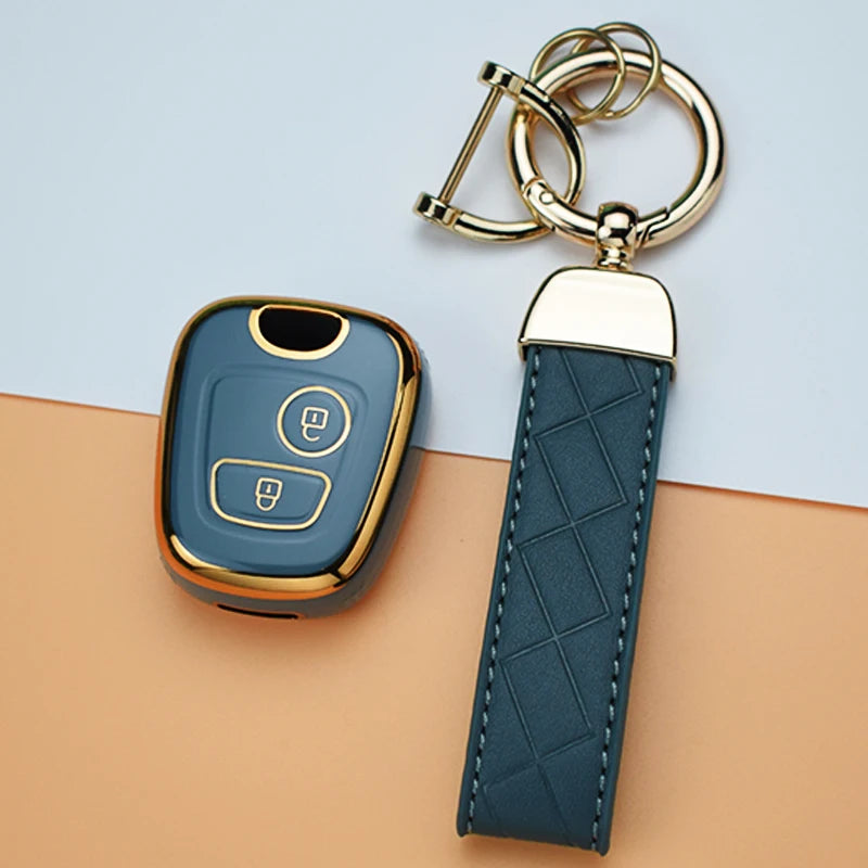 For Peugeot 107 206 207 307 For Citroen C1 C2 C3 C4 Picasso For Toyota Aygo TPU Car Remote Key Case Cover Shell Fob Keychain