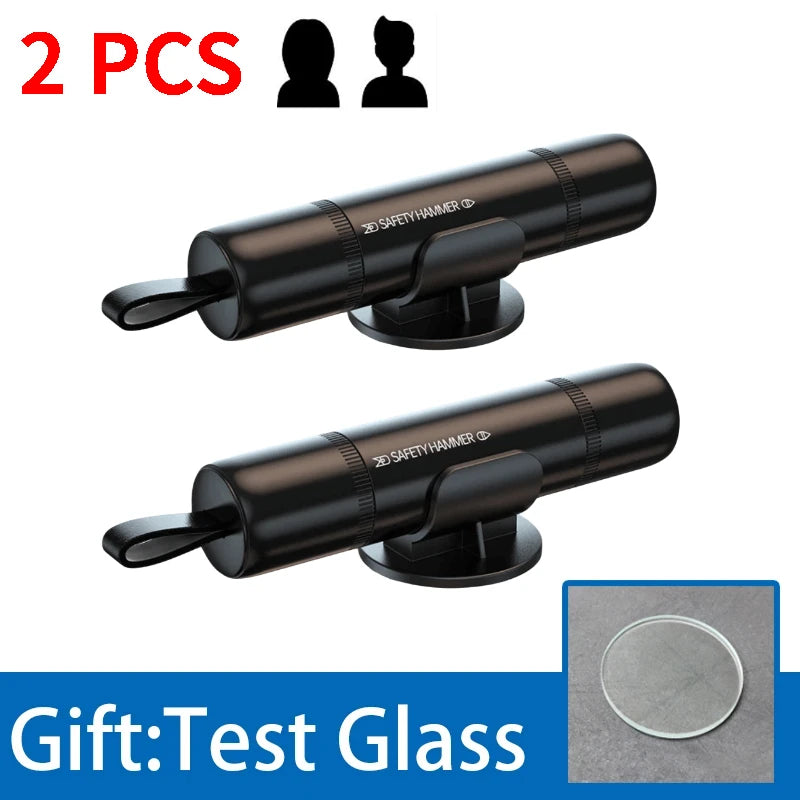 2 In 1 Car Safety Hammer Emergency Glass Breaker Cut The Seat Belt  High Hardness Tungsten Steel Rescue Tool Auto Accessories