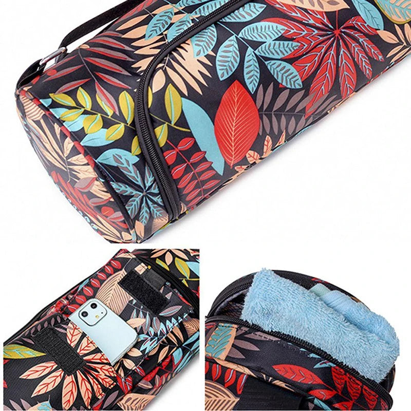 Printed Yoga Mat Bag For Men Women Sports Pilates Backpack Fitness Dance Gym Mat Cover