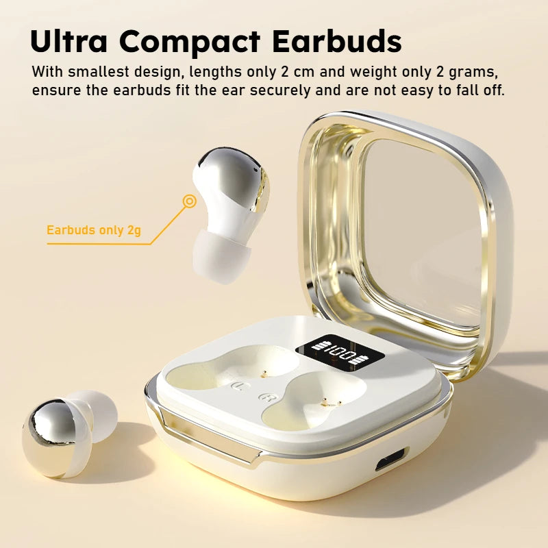 Sansui W42 Sleeping Earphones Wireless Bluetooth TWS Earbuds Invisible in-Ear Bluetooth 5.4 Headsets Physical Noise Reduction