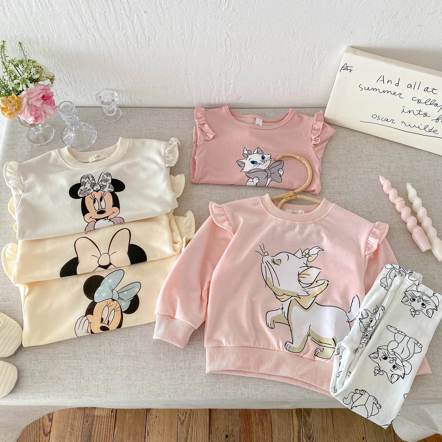 Baby Clothing Set For Children Aged 1-6 Fashion Set Children's Cartoon Girl Sports Set Top And Pants 2-piece Set