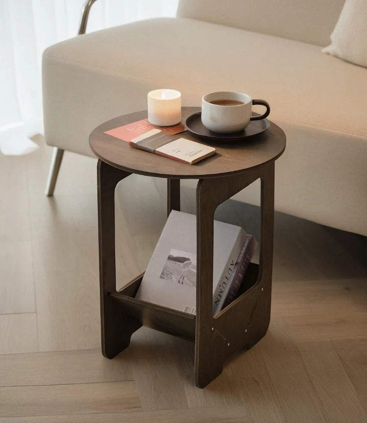 14 Inch Sofa, Side Table Bedroom Bedside Table Multifunctional Splicing Balcony Coffee Round Table Living Room Bookshelf