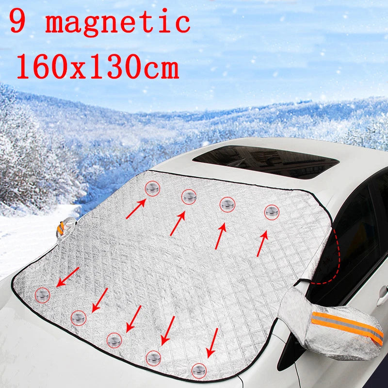 Winter Car Snow Shield Shade Front Windshield Anti-frost Antifreeze Sunshade Cover Sun Shade Protector Auto Exterior Accessories