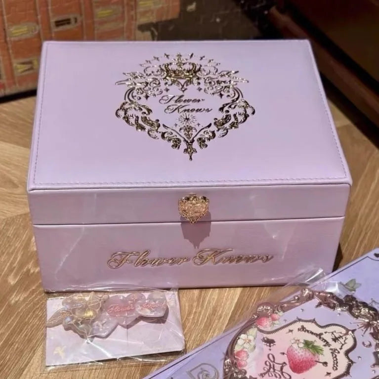 Flowerknows Shell Jewelry Gift Set Makeup Kit Full Professional Glitter Eyeshadow Palette Blush Baked Powder 10pcs Kits