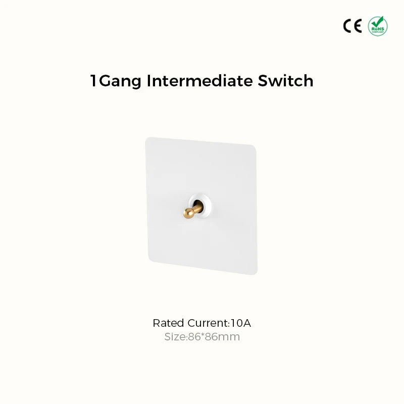 Avoir White Sockets And Switches Retro Switch Button 220V Light Switch Dimmer Toggle Switches 220V Stainless Home Improvements