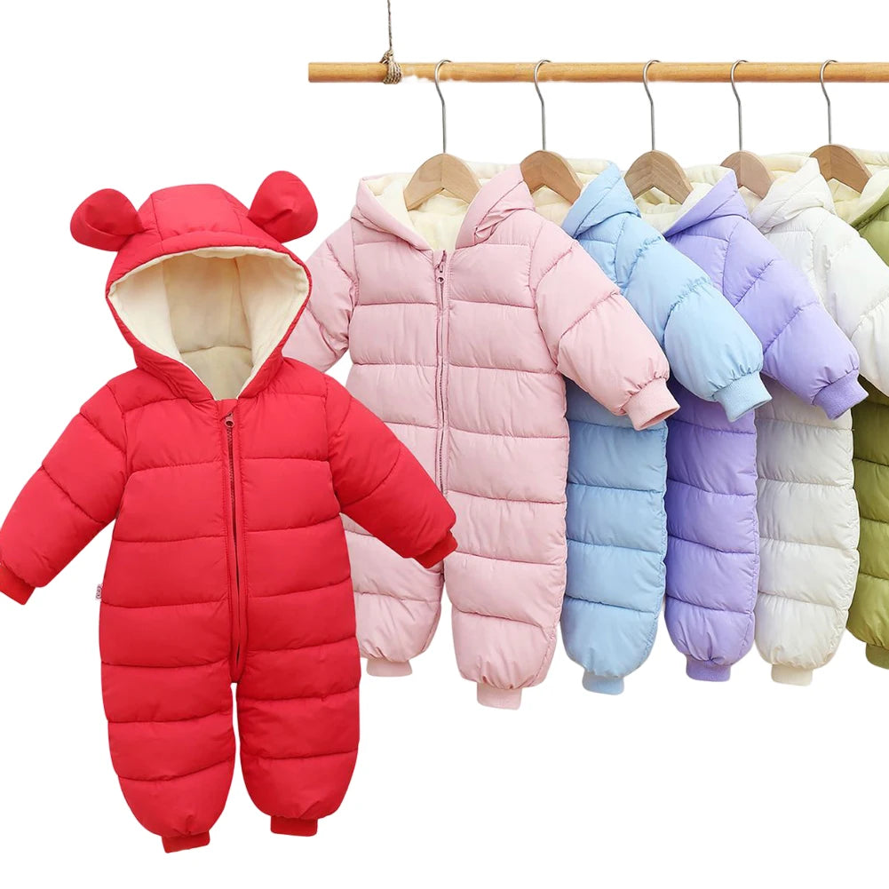 LPATTERN Toddlers Winter Romper,Hood Windproof Babies Jumpsuits,Infant Boys Overalls,Girls Sonwsuits,Warm Children's Outfits