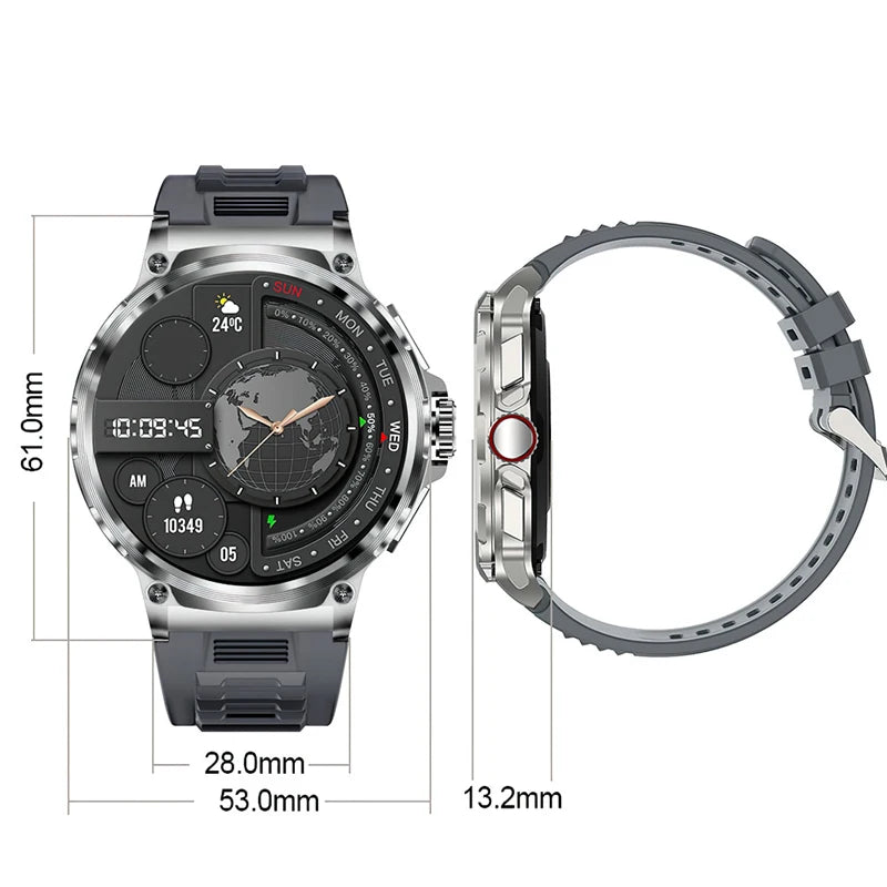 New SmartWatch Men 1.85-Inch HD Sports Bluetooth Call GPS Sports Fitness Tracker HeartMonitor 710mAh Waterproof Watch for xiaomi