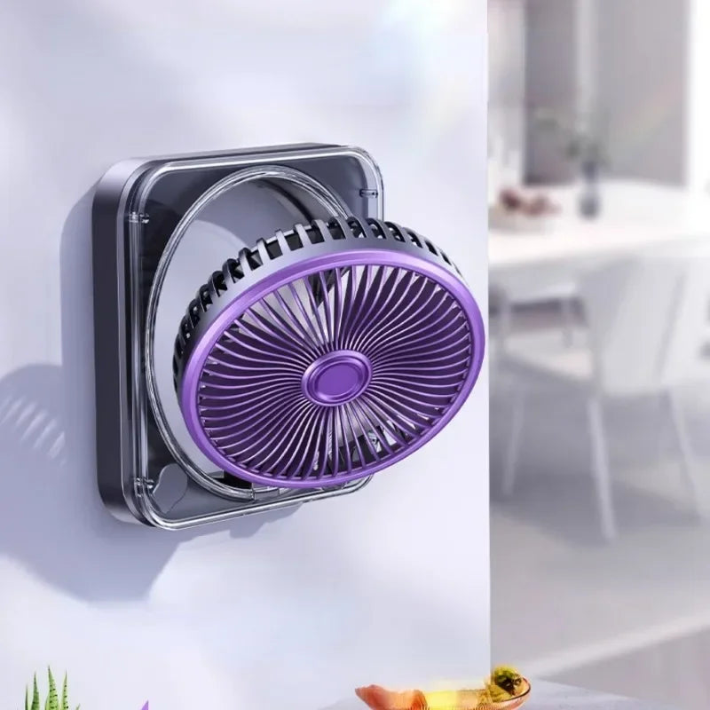 Remote Control Wall Hanging Electric Fan, Kitchen Toilet Special Refrigeration Mini Air Conditioner, Silent Charging Wall Fans