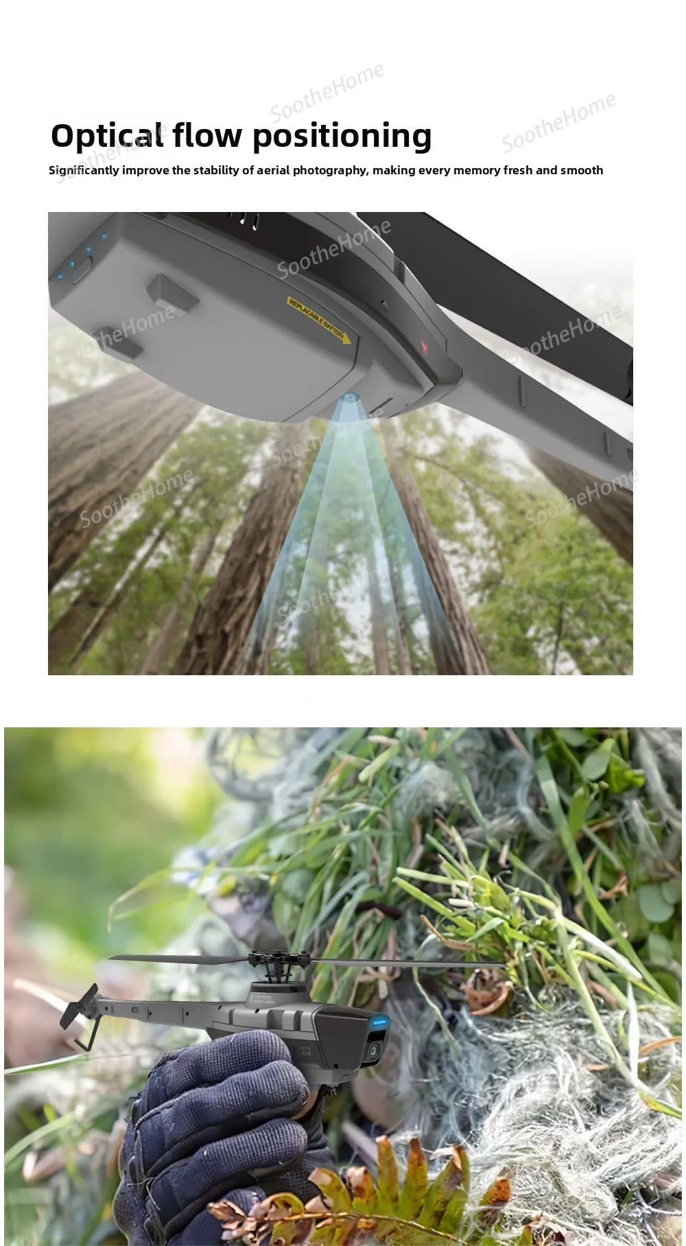 C128 RC Helicopter  2.4G System  Remote Control 1080P Camera Wifi FPV 6-Axis Sentry Drone RC Helicopter Toy
