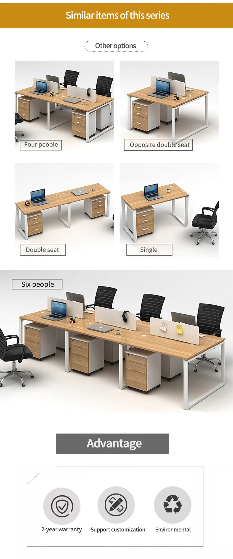 Modern Single Computer Desk PC Laptop Table Workstation Gaming Table for Office / Home