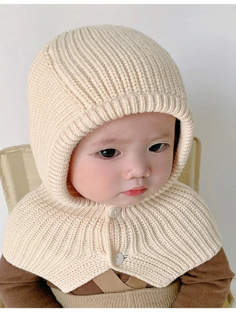 2-8 Years Old Boys Girls Beanie Hat  Balaclava Scarf Wrap Winter Windproof Face Covering for Skiing Climbing Outdoor Caps